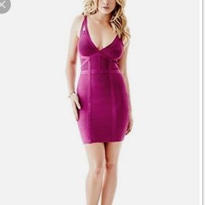 Guess multi strap club mirage bandage mini dress